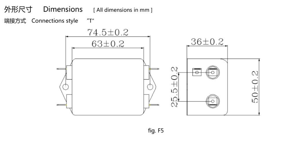 Вставка подключения однофазного переменного тока очистки EMI фильтр 220V 50/60Hz CW4E-3A/6A/10A/20A/30A-T Мощность фильтр