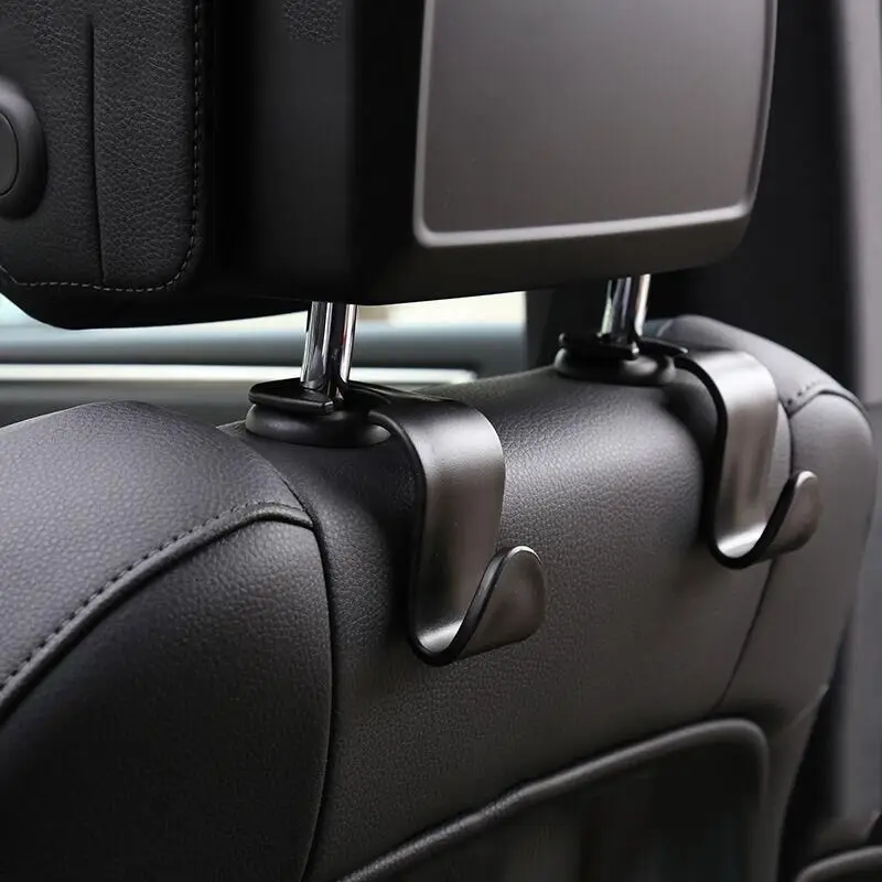 2Pcs Car Seat Back Hooks Trunk Organizer Vehicle Headrest Hanger Clips Durable Handbag Storage Accessries | Автомобили и