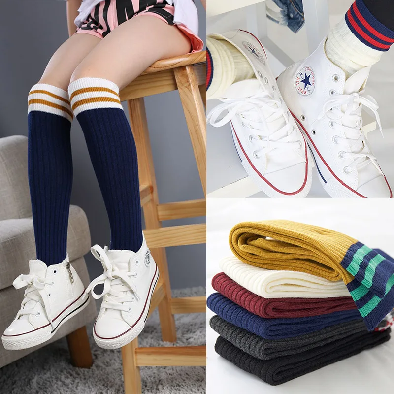 

Girls in Spring And Autumn Children Long Spring And Autumn over-the-Knee Pure Cotton South Korea Stockings Paragraph Baby Boots\