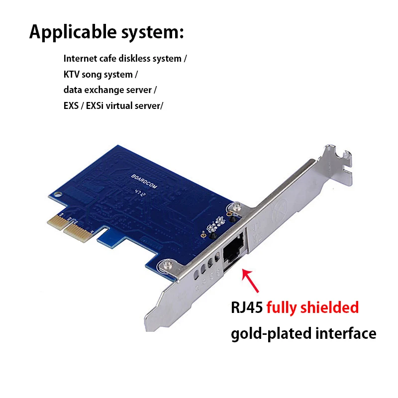 Boardcom5721 PCIE порт Gigabit LAN бездисковой сетевые карты дистанционного пробуждения без диск проводной встроенный сетевой карты 10/100/1000 Мбит/с RJ45