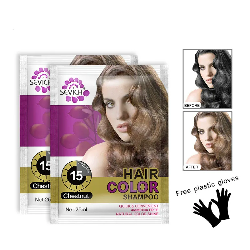

Natural Organic Hair Dye Shampoo for Woman Hair Care Tool 5 Colors Hair Shampoo 4 Colors Optional 30 Minute Hair Dye Cream TSLM1