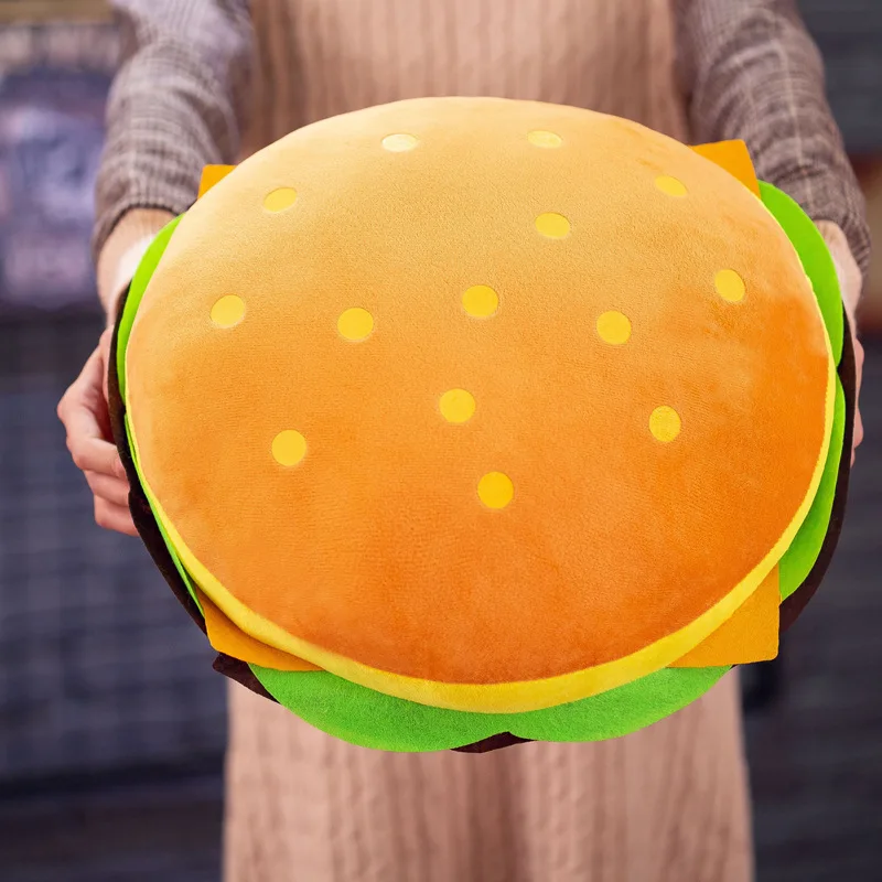 

Cartoon Creative Simulated Burger Pillow Plush Toys Children Birthday Gift New Year Gift