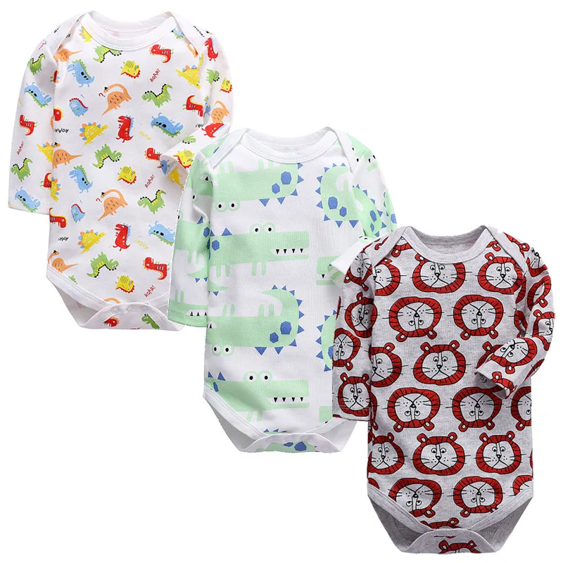 Одежда для новорожденных и малышей 3-24 месяцев, костюмы для девочек с длинными рукавами, 3 комплекта - Цвет: Небесно-голубой