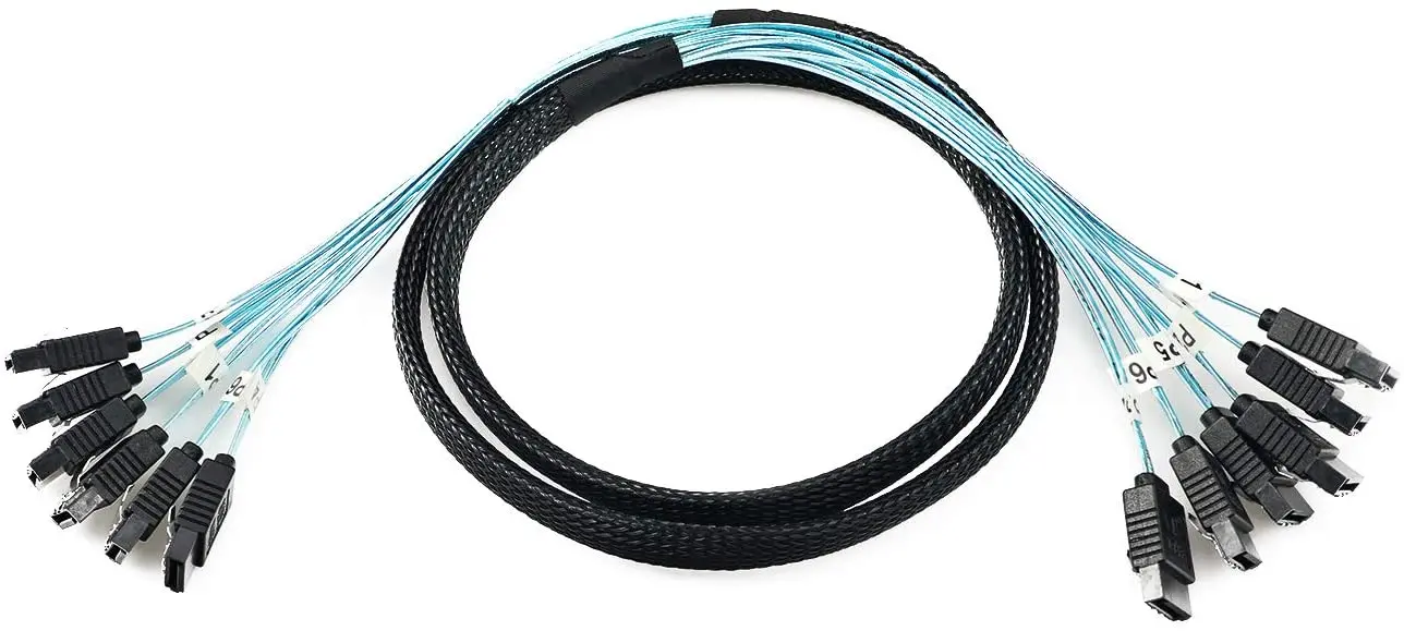 SATA 6Gbps HDD Splitter Cable - 4/6 Pcs/set, 7 Pin to 7 Pin SAS Cable, Ideal for Servers Description Image.This Product Can Be Found With The Tag Names Computer Cables Connecting, Computer Peripherals, PC Hardware Cables Adapters, Pcs set sata to sata cable