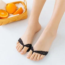 Женские носки Peds Half Yard Heelless Уход за ногами против скольжения невидимый вкладыш палец передней лапы колодки полезные Toeless Обезболивание лето