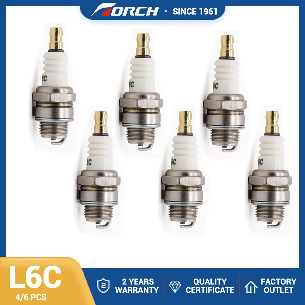 4pcs/6pcs China Original Spark Plugs Torch L6c Replace For Candle Bm6a