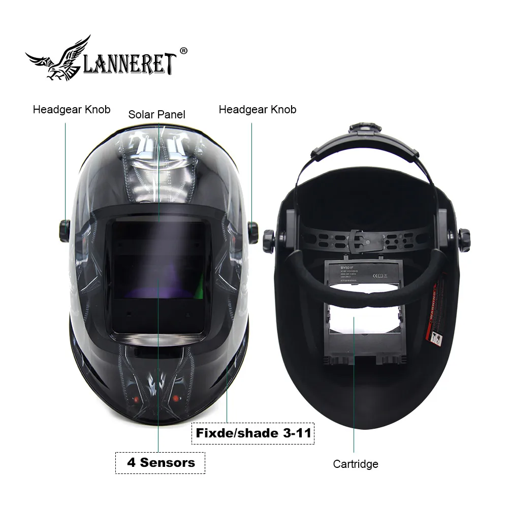 LANNERET MMA MIG TIG Welding Mask Welding Helmet Eagle for Welding Machine for Soldering Welder Cap for Welding