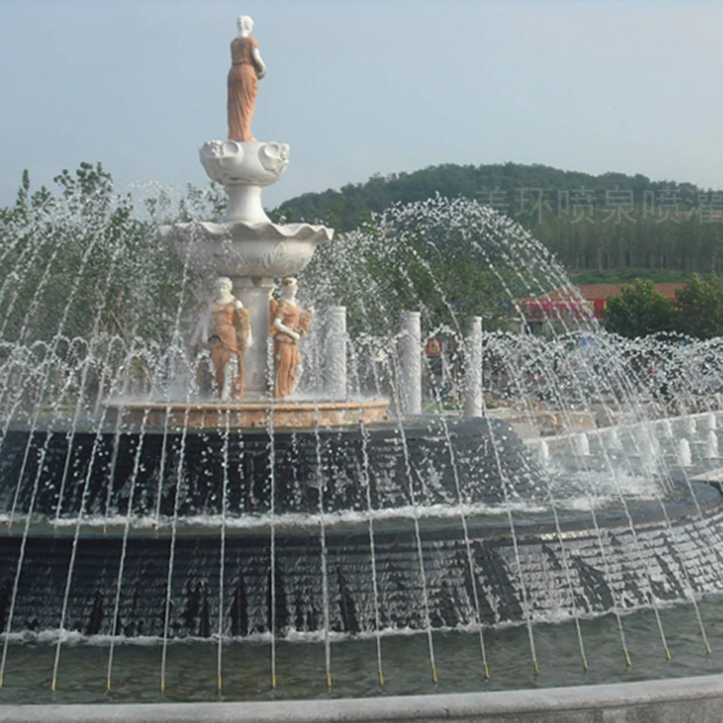4pcs Brass Straight Garden Fountain Water Nozzle Sprinkler Spray Head, The axis of the nozzle can be adjusted at ±10 degrees