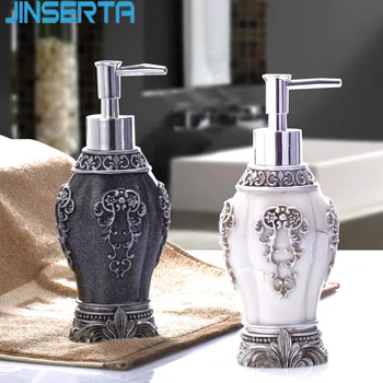 

JINSERTA Soap Dispenser Press Sub-Bottle Resin Luxury Marbled Home Hotel Bathroom Hand Sanitizer Shampoo Body Decor Wash Bottle