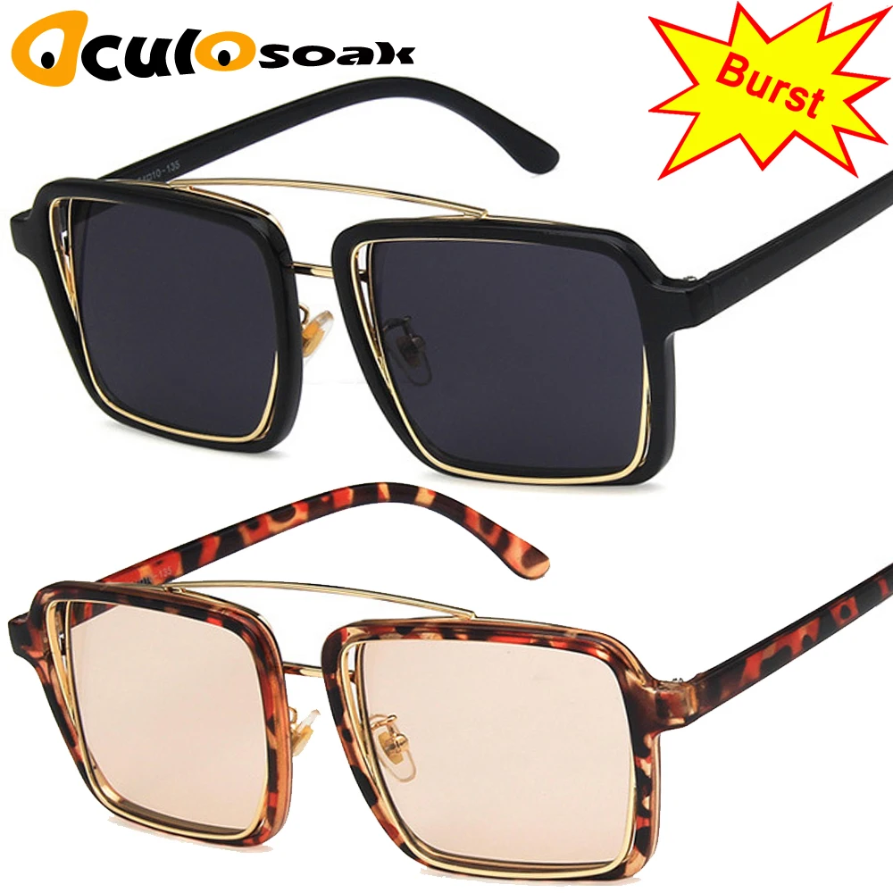 

Square Sunglasses Women Brand Designer Clear Lenses Sun Glasses Female Three Colors Big Frame Party Eye Glasses Oculos 2019 New