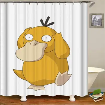 

Crazy Duckling Custom Waterproof and Durable Shower Curtain Polyester Washable Bathroom Shower Curtain Decoration