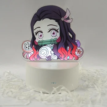 

Demon Slayer Action Anime 3D Color Changing Led Figure Kimetsu No Yaiba Kamado Nezuko Kamado Tanjirou Desk Visual Model Gift Toy