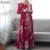 ZANZEA Casual Ruffles Maxi Sundress Vintage Floral Printed Dubai Turkey Abaya Hijab Dress Women Muslim Dress Islamic Clothing