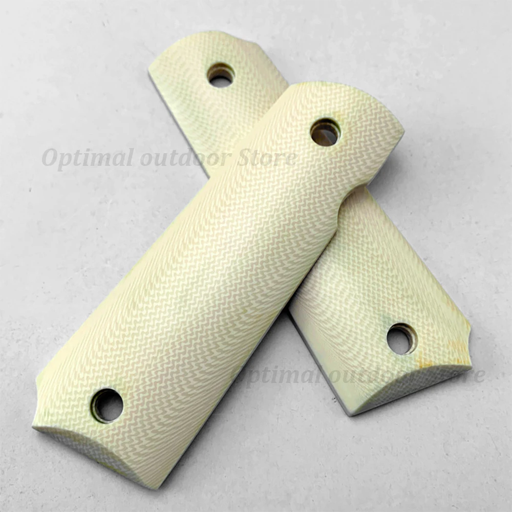 

TOtrait 1 pair 1911 Grips White resin Handle Grips Patch Custom Grips CNC Handle Grips
