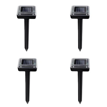 

4 Pcs Solar Power Pest Repeller Outdoor Garden Ultrasonic Repeller Garden Lawn Mole Snake Bird Electronic Drive Mouse Snake Repe