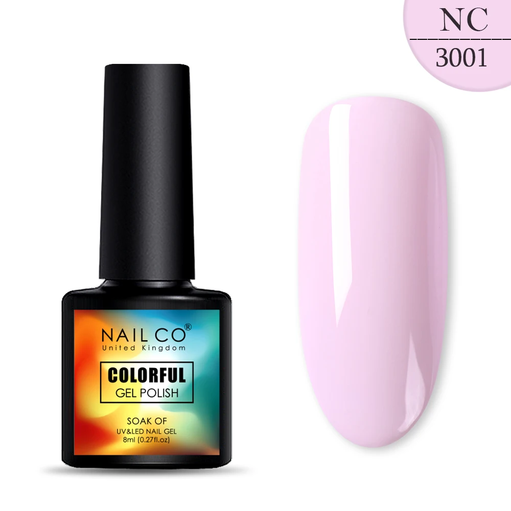 NAILCO, 8 мл, 130 цветов, Гель-лак для ногтей Lucky color, Гель-лак для ногтей, дизайн ногтей, Гель-лак Esmalte Nails Lak Hybrid Soak Off - Цвет: 3001