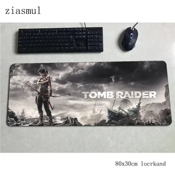 

tomb raider padmouse 80x30cm gaming mousepad game Personality mouse pad gamer computer desk Boy Gift mat notbook mousemat pc