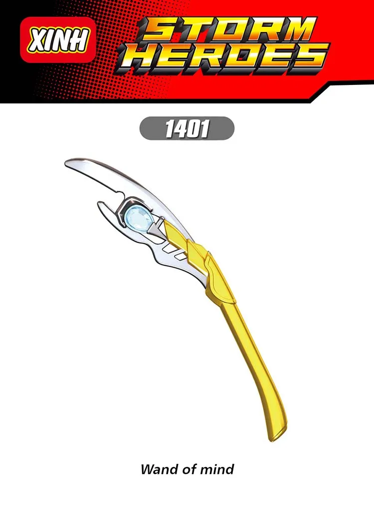 

Single Sale Compatible Building Blocks Super Heroes Bricks Wand of Mind Weapon Sword MiniFigure Learning for Boys Gift Xh1401