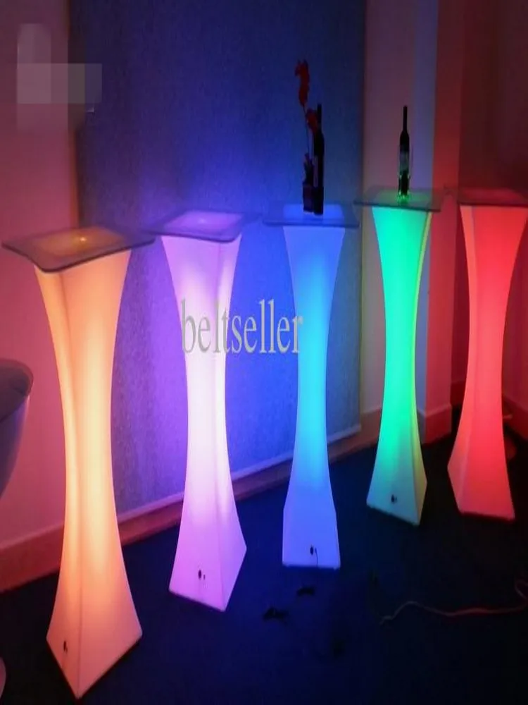 New Rechargeable LED Luminous cocktail table waterproof glowing led bar lighted up coffee kTV disco party supply|supplies party| |