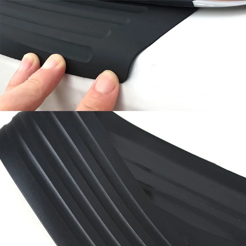 Universal Car Trunk Door Guard Strips Sill Plate Protector Rear Bumper Guard Rubber Mouldings Pad Trim Cover Strip Car Styling