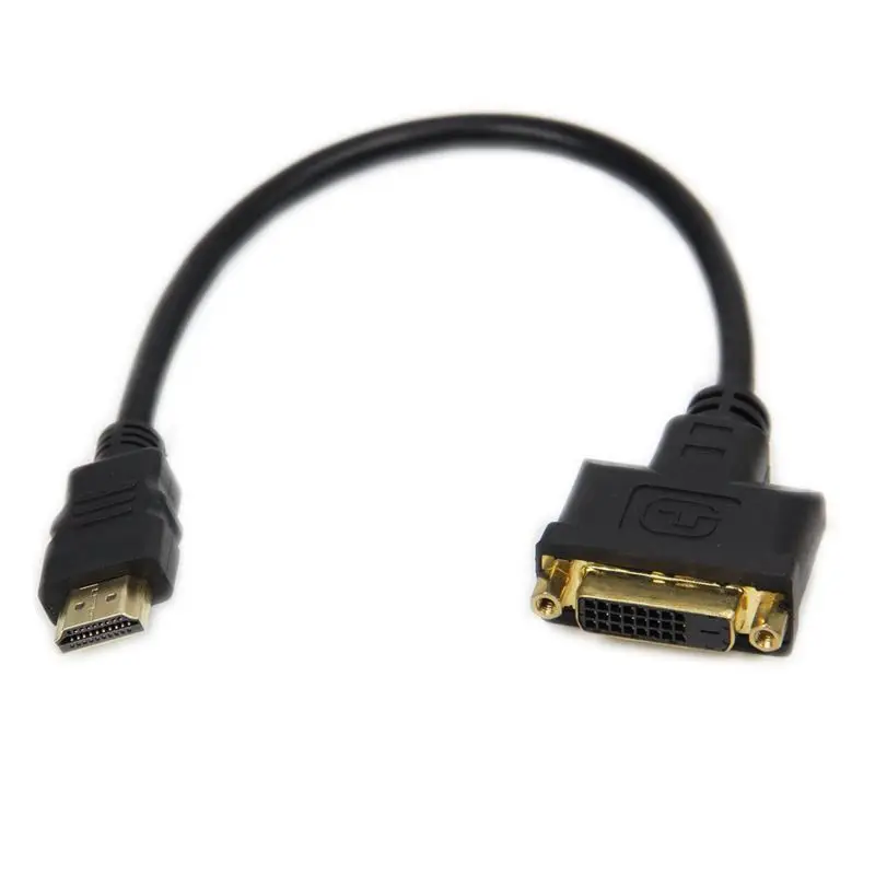 30 см HDMI штекер для DVI-D 24+ 1 контактный разъем(M/F) видео кабель адаптер