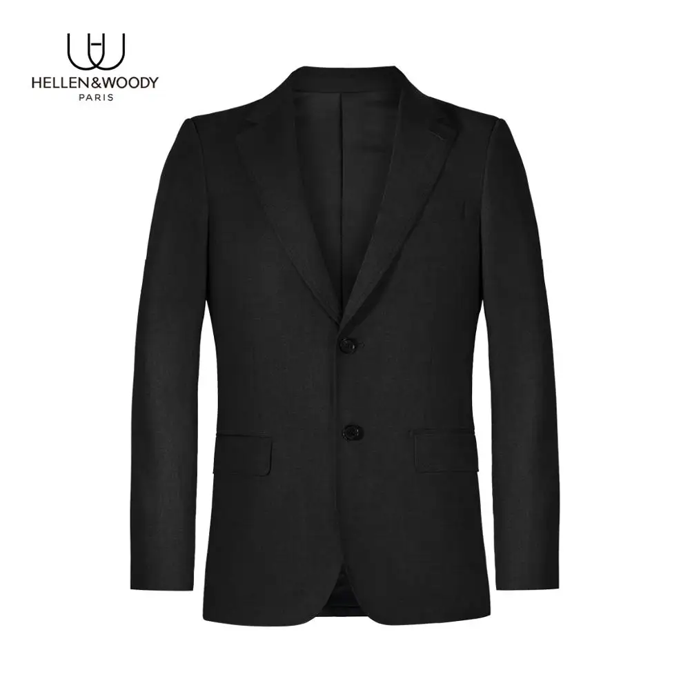 

HW Mens New Fashion 100% Wool Suits Jacket High Quality Soild Color Business Casual Gray Blazers Luxury Menswear