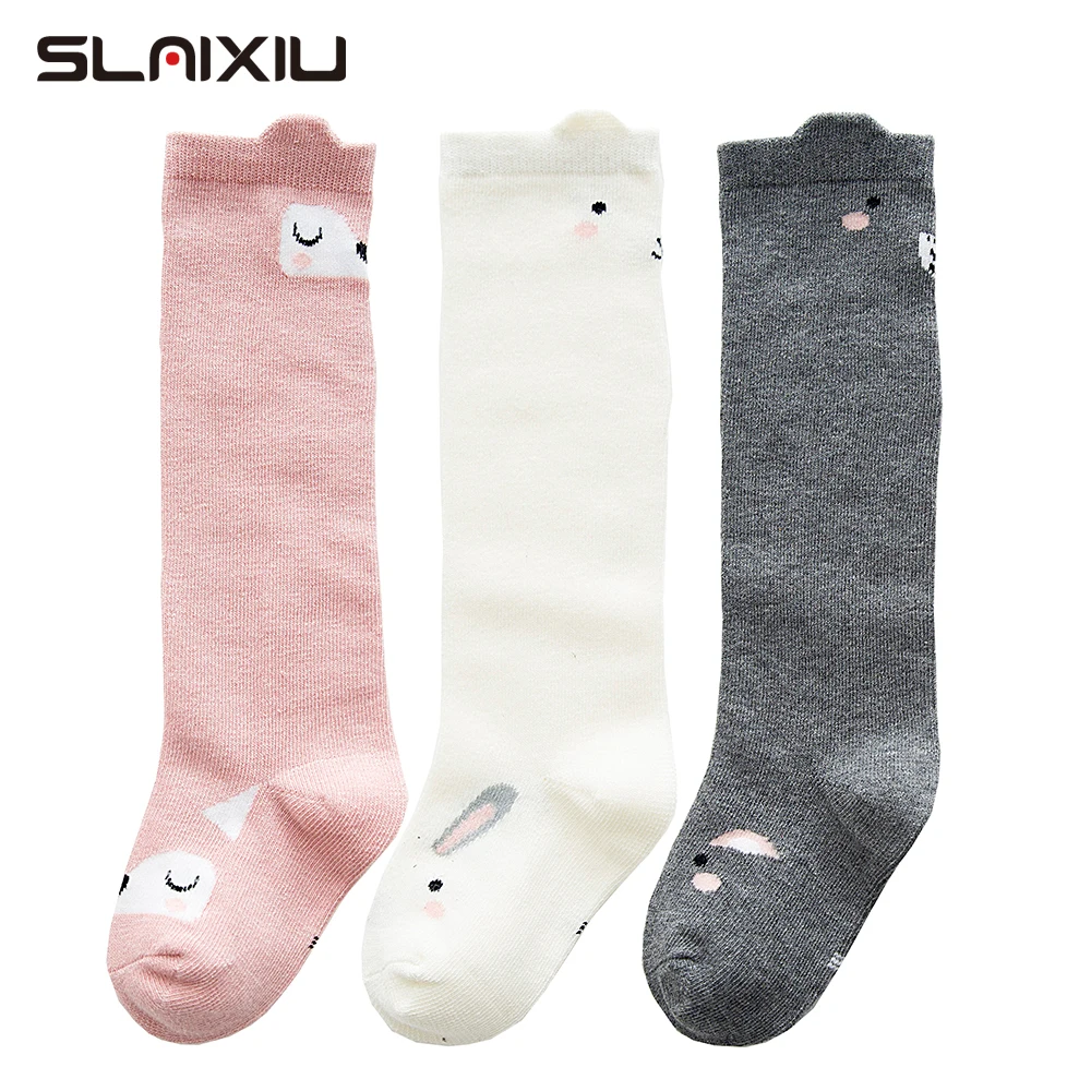 3Pcs/Lot Mesh Non-Slip for Girl Boy Socks Cotton Infant Newborns Baby Kids Fox&ampCat Toddler Clothes 0-4 Years | Детская одежда и