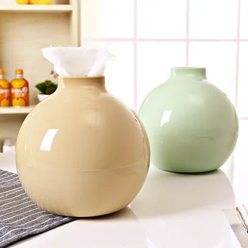 

Round Toilet Roll Paper Box Cute Tissue Box Holder Napkin Dispenser Tissue Paper Storage Containers Box for Kitchen Bedroom