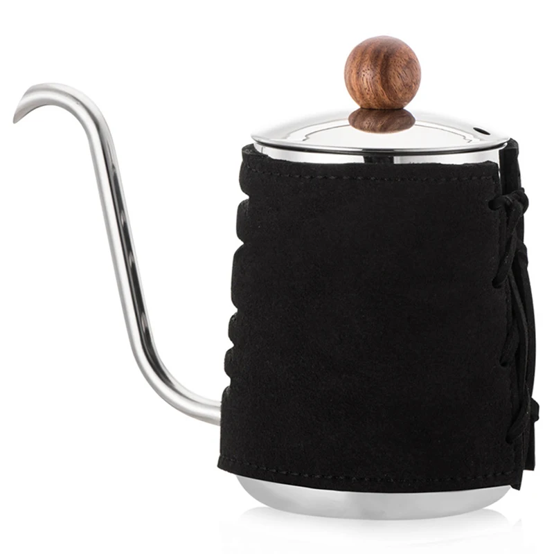 500ML Stainless Steel Coffee Drip Kettle No Handle Anti-Hot Hanging Ear Gooseneck Spout Coffee Tea Pot for Barista Tools