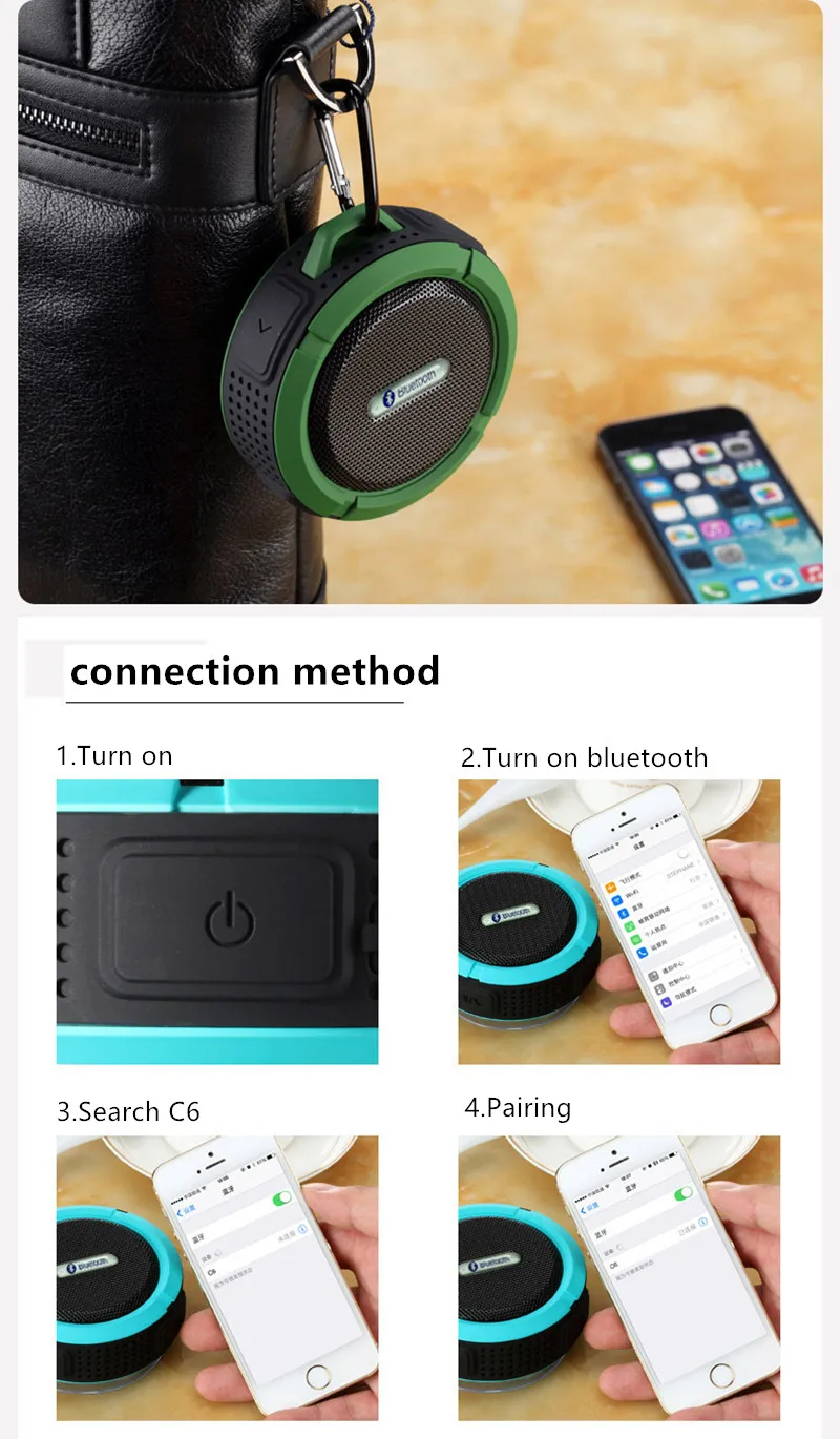 Водонепроницаемый Bluetooth беспроводной динамик пыленепроницаемый звук спорт на открытом воздухе портативные мини-колонки сабвуфер Lautsprecher Som F4015