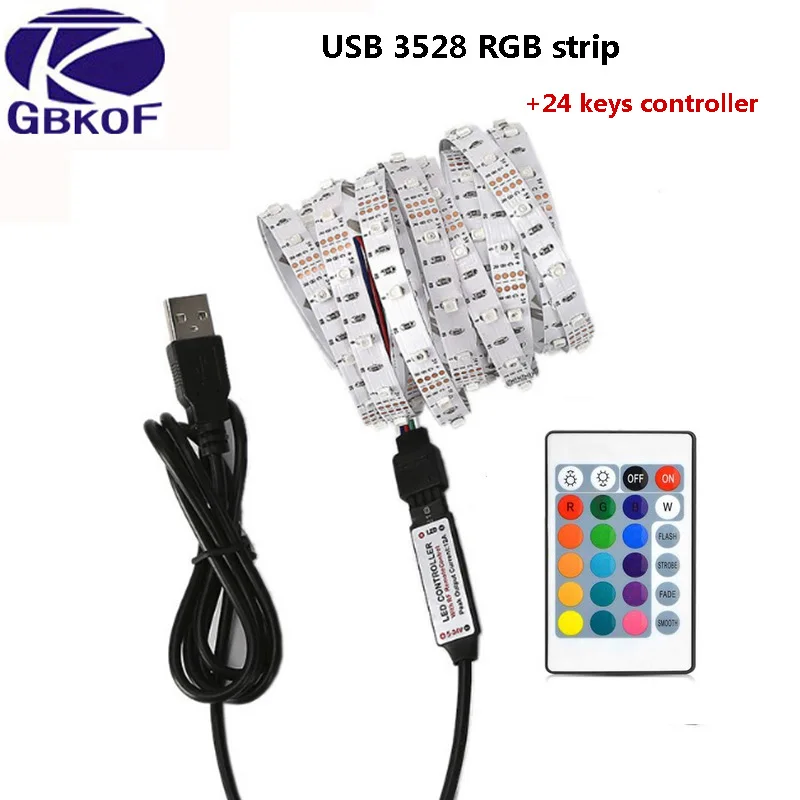 USB Светодиодная лента лампа 2835SMD DC5V гибкий светодиодный светильник лента 1 м 2 м 3 м 4 м 5 М HD ТВ Настольный экран подсветка косой светильник ing