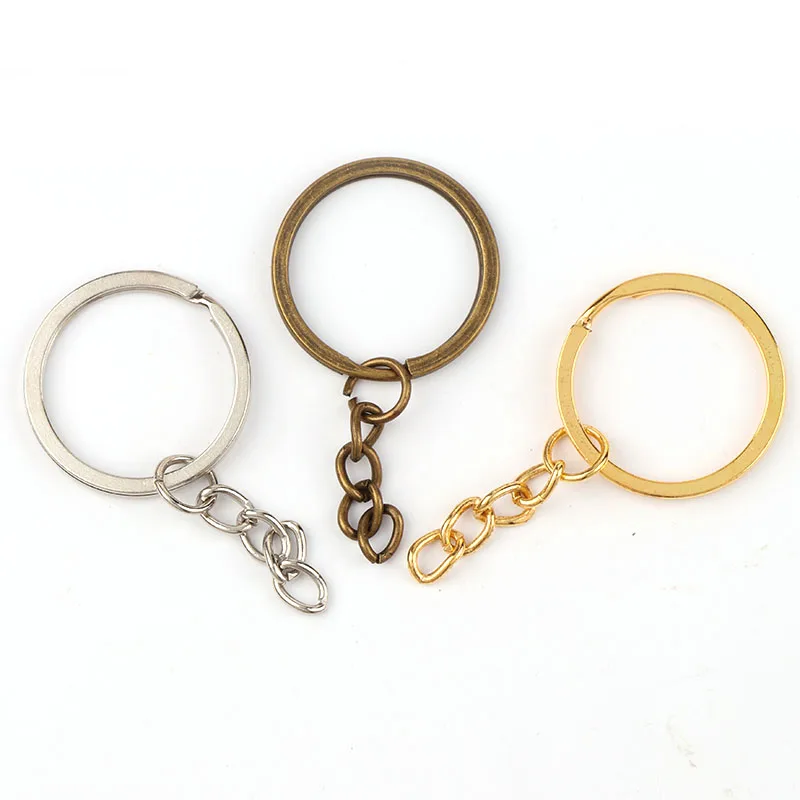 

10Pcs 25/28mm Alloy Metal Extension Chain Key Ring Key Chain Handmade Key Ring Jewelry Gift Women Men DIY Key Chains Accessories