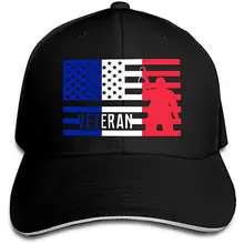 Мужская и женская ветерана Американский Флаг Франции бейсбольная Кепка бейсбольная кепка