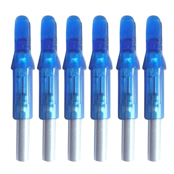

6pcs Archery LED Lighted Arrow Nocks Hunting Luminous Arrow Nocks Tails Bow Accessories Internal Arrow End Nocks Fit