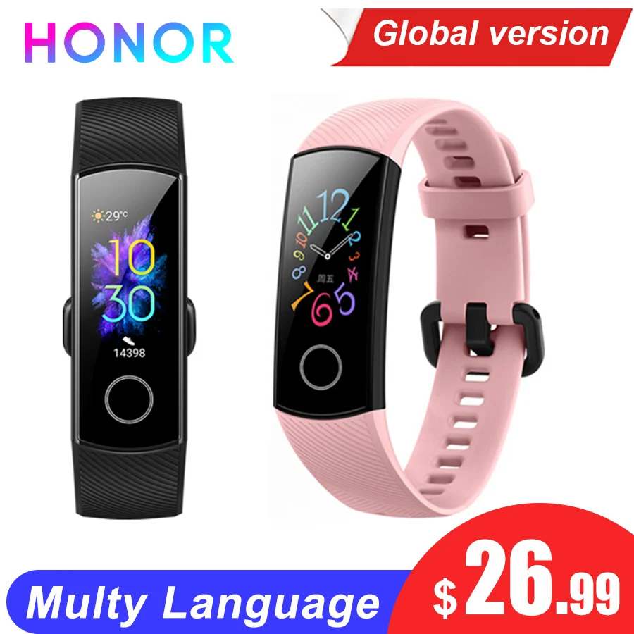 

2019 Original Honor Band 5 Smart Wristband 5 Oximeter Magic Color Touch Screen Swim Stroke Detect Heart Rate Sleep Nap
