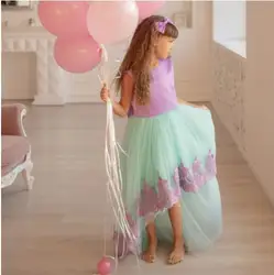 New Custom A Line Flower Girl Dress for Wedding O Neck Girls Pageant Gown Birthday Party Dress Mother Kid Photography