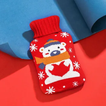 

Rubber Warmer Hot Water Bottle Water Injection Hot Water Bag Hand Heater Warmer Bag 1000ml Velvet Warm Tresure Bags JJ50661