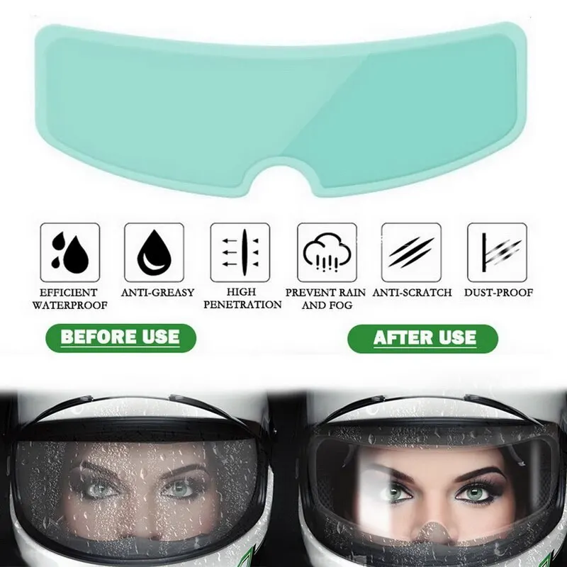 

Universal Anti-fog Rainproof Patch Lens Clear Visor Sticker Helmet Film For Motorcycle Helmets Motocross Protective Accessories