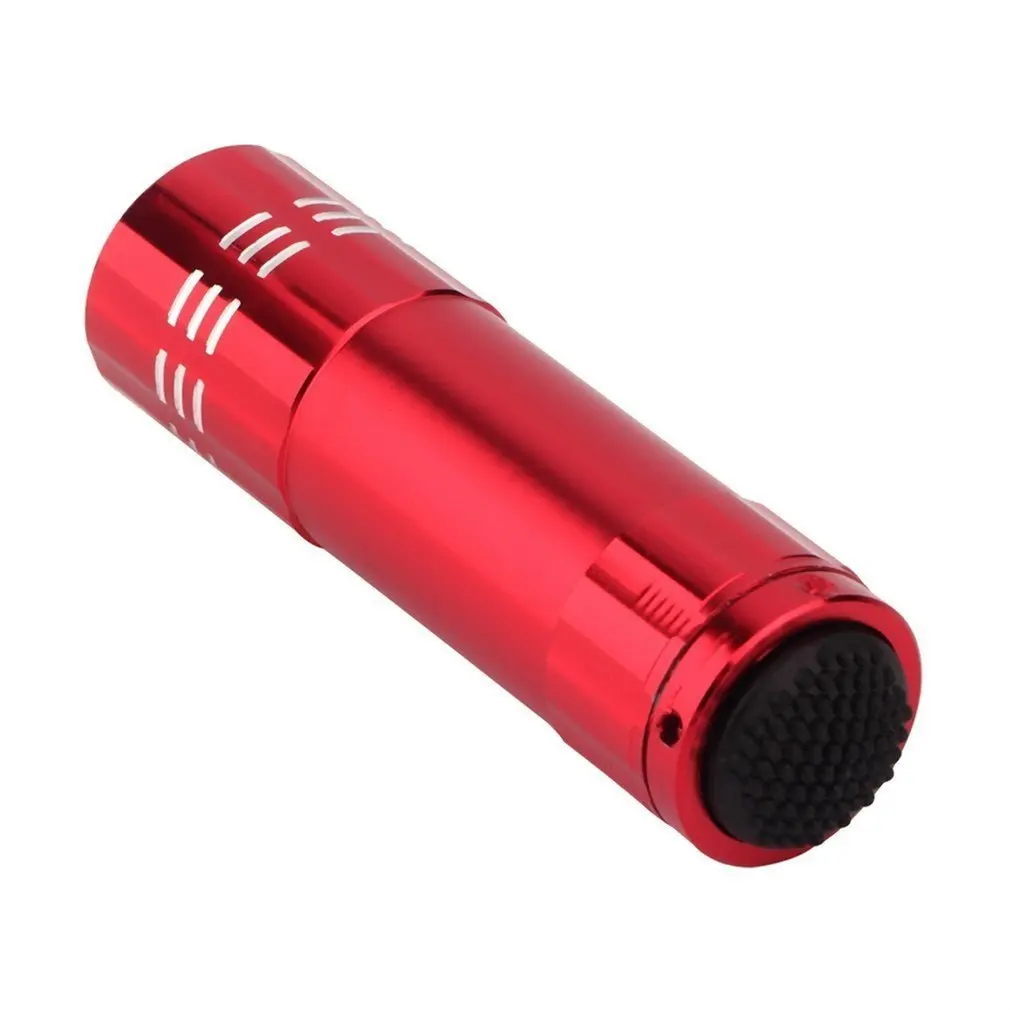 Ultraviolet 9 LED Flashlight Black Purple light Torch Light Lamp Black AAA Mini Protable Aluminum UV New Year's product Unique