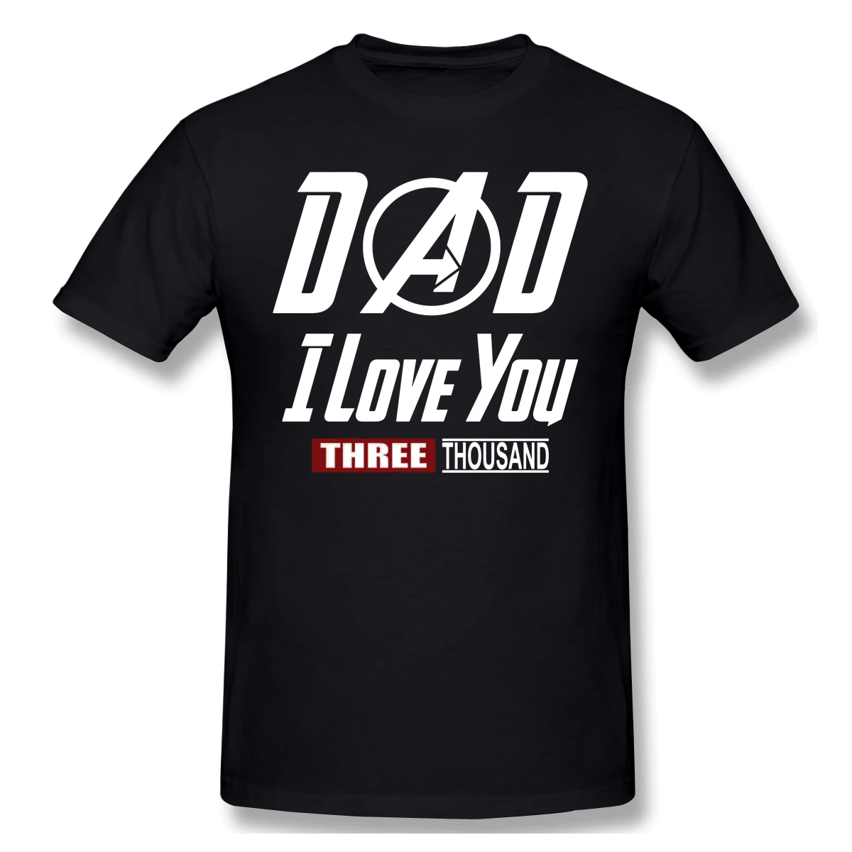 Я люблю тебя 3000 папа Fathers Day Подарки футболка больших размеров с О-образным