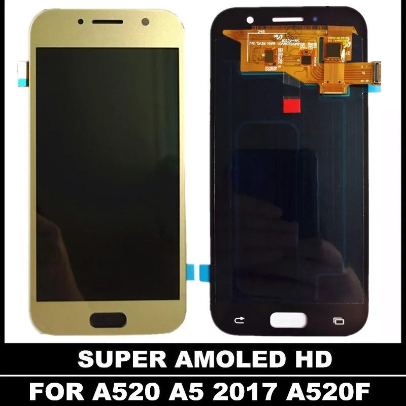 Протестированный A520 ЖК дисплей Замена для Samsung Galaxy A5 2017 a520f A520M SM A520F кодирующий