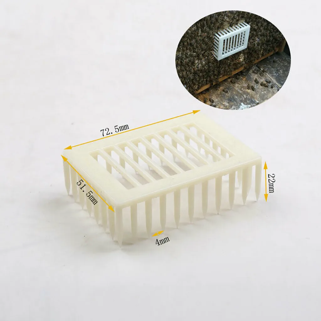 

20 Pc Bee Cage Protective Cover Cages Beekeeping Equipment Plastic Prisoner 7.2*5.1*2.2cm Queen Bee Storage Cage Hot Sale