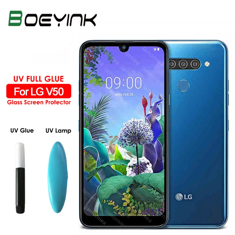 BoeYink для LG V50 V40 V30 полностью клеевое стекло протектор экрана УФ жидкая полная