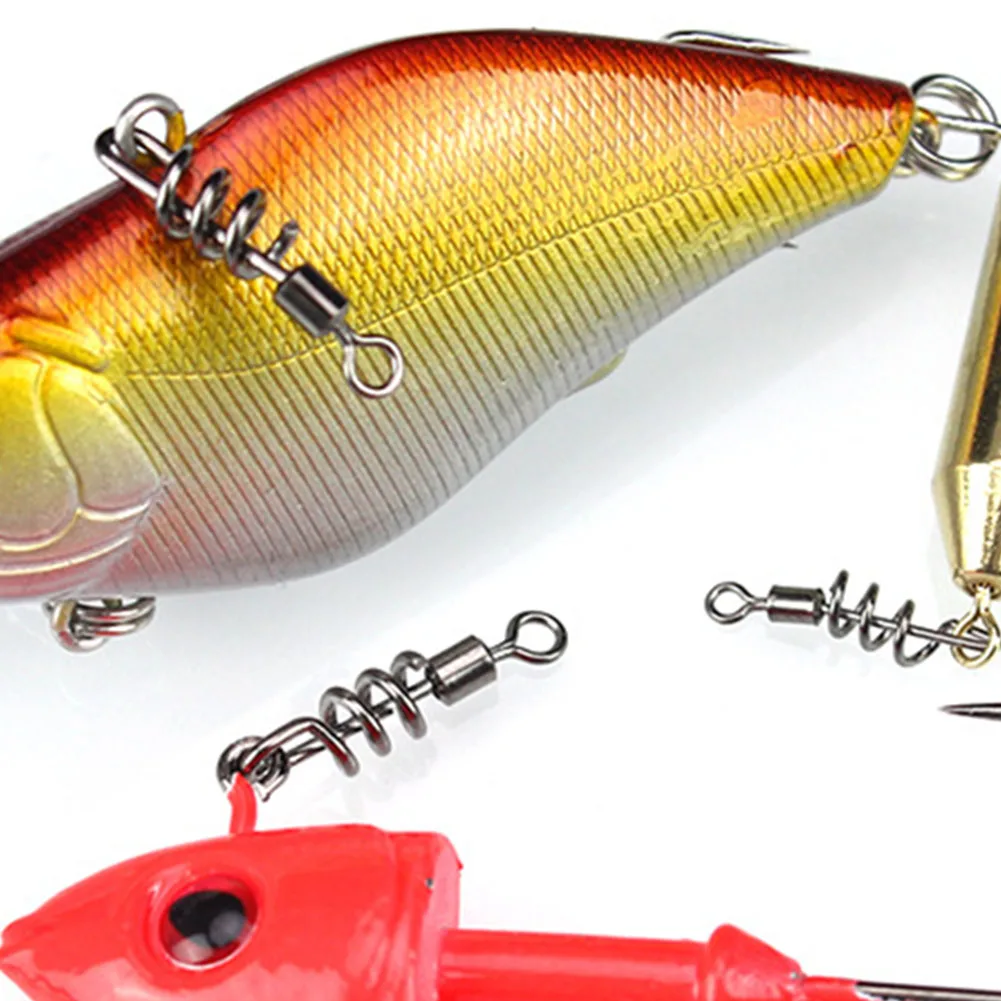 

20pcs/set Outdoor Sports Sea Tackle Rolling Convenient Ball Bearing Fishing Swivel Fast Rotating Connector Snap Solid Ring