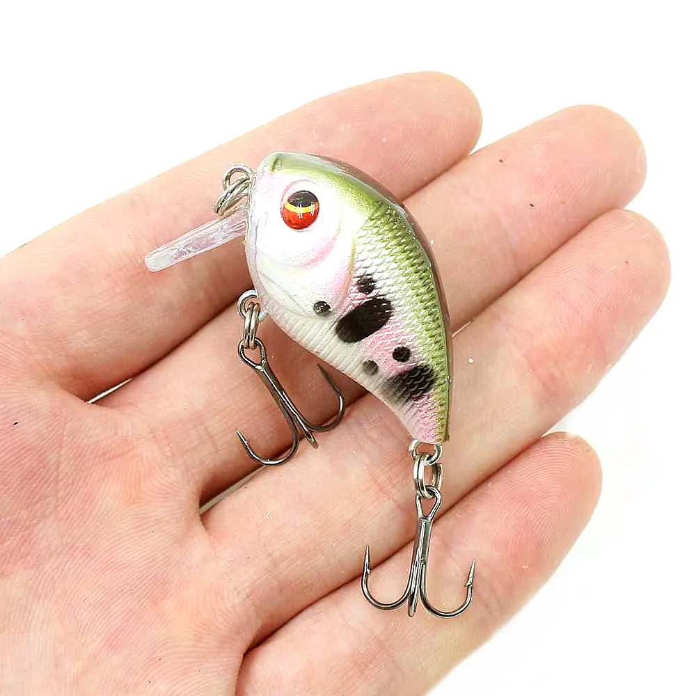 6 Crank Fishing Lure 4.5cm 7.4g Isca Artificial Hard Bait Bass Crankbait Lures Topwater Crazy wobblers Pesca Fishing Tackle 3D Eye - Цвет: 6