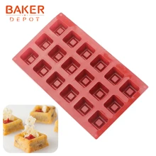 Padeiro depot molde de silicone para bolo pastelaria cozimento quadrado jelly pudim ice cube bandeja artesanal ferramenta sabão sobremesa decoração do bolo