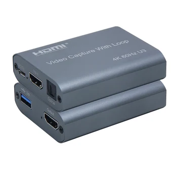

1080P 60fps HDMI Video Capture Card 4K 60Hz Usb 3.0 Loop Out Audio Video Grabber Box For PS4 Game Camera Record Live Streaming