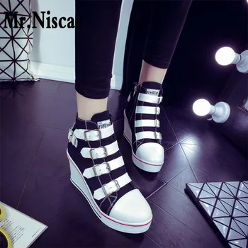 platform heel sneakers