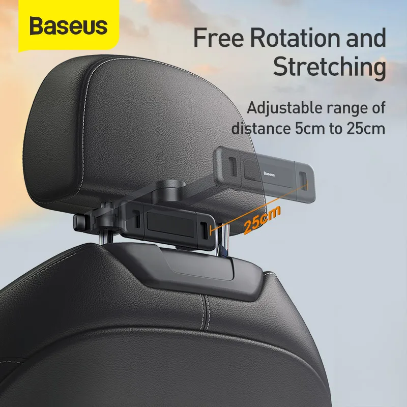 Baseus Back Seat Mount Tablet Stand Car Holder For iPad Air Mini Pro Backseat Car Phone Holder Stand For iPhone Xs Max Samsung