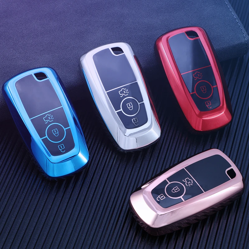 

Key case for car FOR Ford EcoSport Fusion Mondeo Edge Mustang Expedition F-150 F-250 F-350 F-450 car key case cover car interior